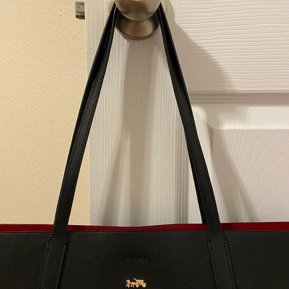 SOLD Coach Avenue Tote (Black/Red) - Picture 9 of 9